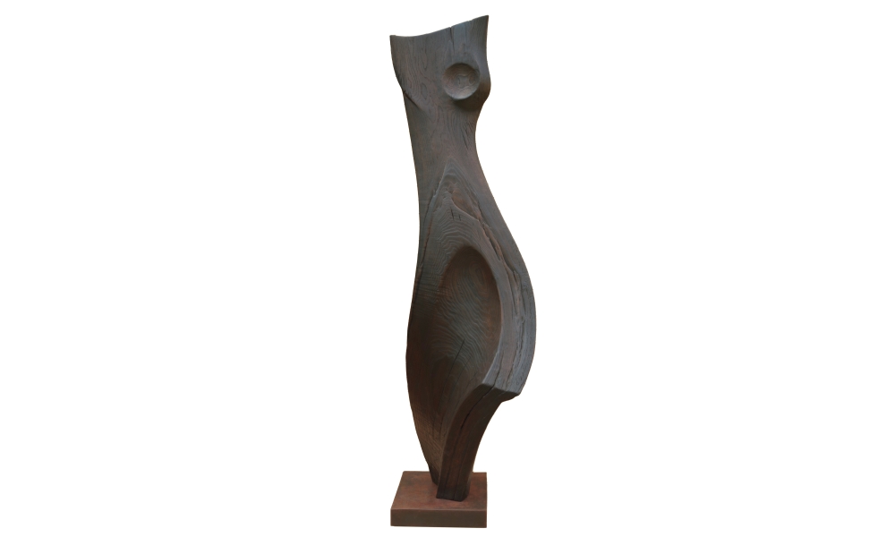 sculpture bois femme abstraite