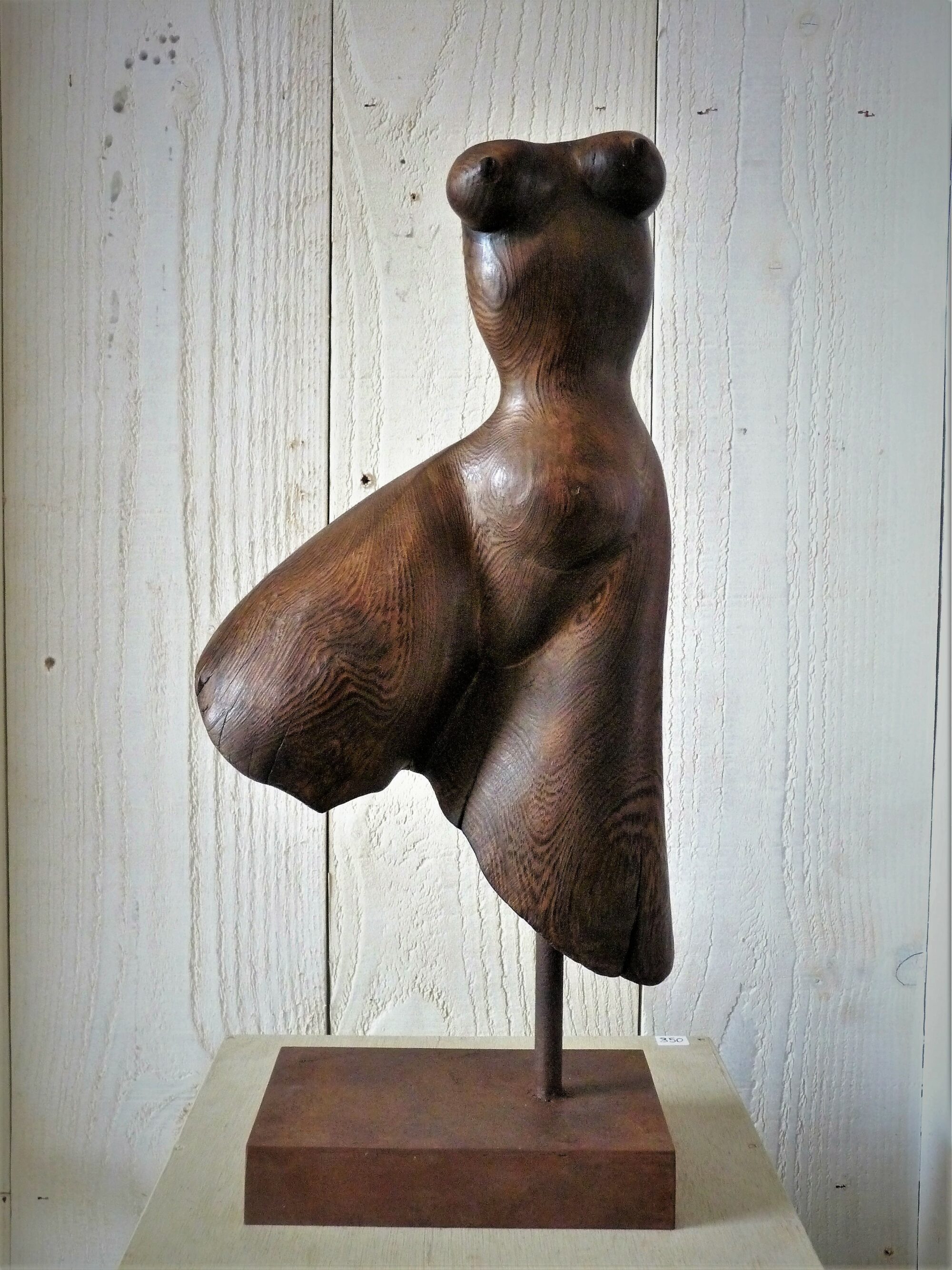 sculpture bois buste danseuse