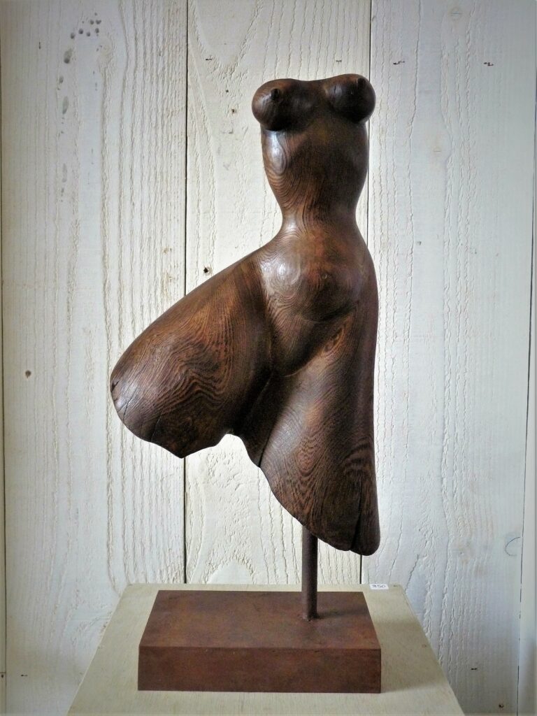 sculpture bois danseuse buste