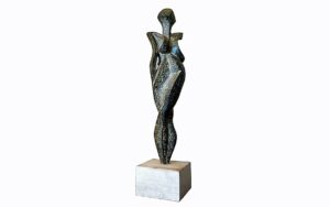 sculpture argile femme abstraite
