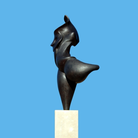 sculpture plâtre femme abstraite
