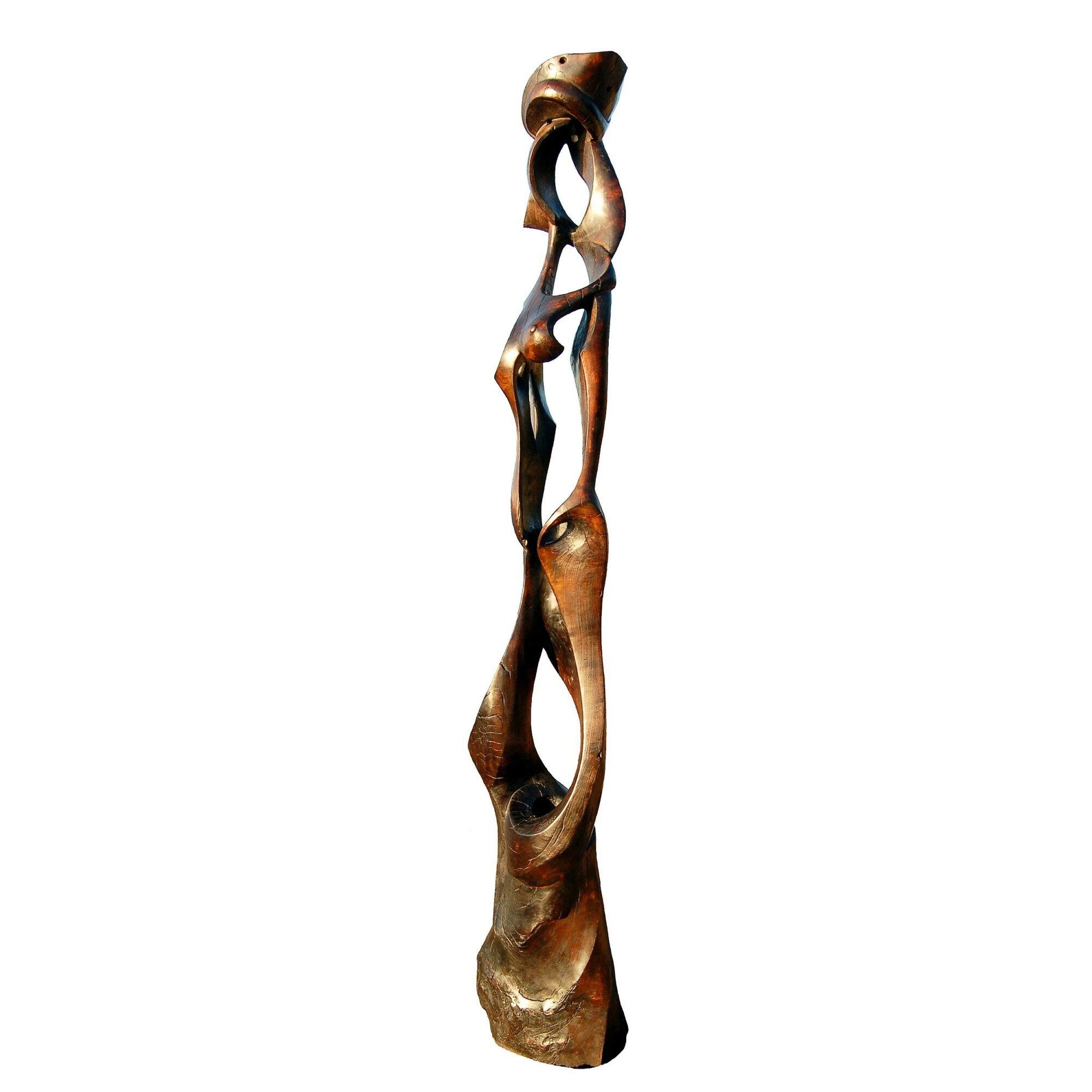 Sculpture bois femme abstrait